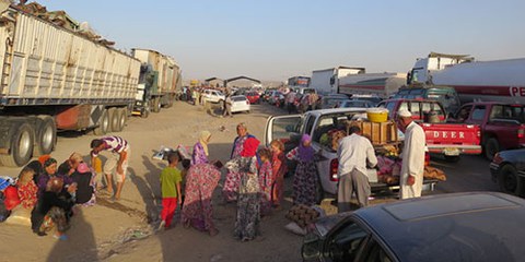 Des milliers de personnes ont fui les combats, certains originaires de la ville de Sinjar. © AI