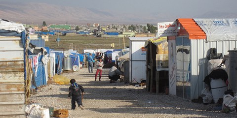 Le camp de Domiz, au Kurdistan irakien, abrite plus de 45 000 réfugiés de Syrie. © AI
