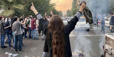 Manifestations en Iran, septembre 2022 © xSocialxMediax via imago