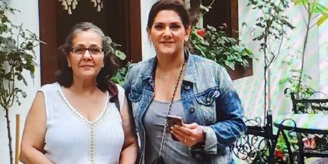 Nahid Taghavi avec sa fille Mariam Claren. © privates Archivbild