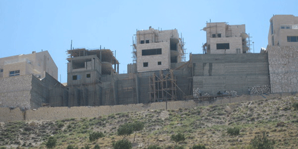 Construction dans les territoires occupés palestiniens. © AI