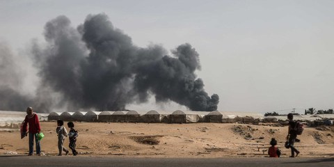 Une «zone de sécurité» bombardée près de Rafah © Ali Jadallah/Anadolu via Getty Images