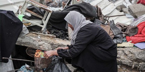 Le blocus terrestre, maritime et aérien imposé à Gaza par Israël empêche l'acheminement de toute aide. © Anadolu via Getty Images
