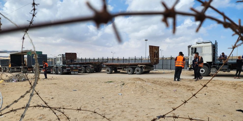 Le blocus terrestre, maritime et aérien imposé à Gaza par Israël empêche l'acheminement de toute aide. © Anadolu via Getty Images