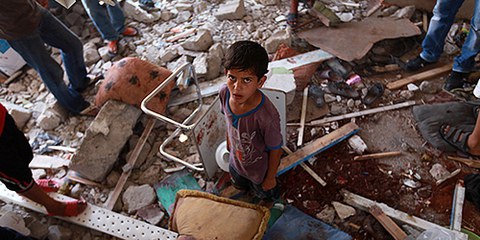 Les forces israéliennes ont tué des dizaines de civils palestiniens dont de nombreux enfants dans des attaques menées contre des habitations. © EPA