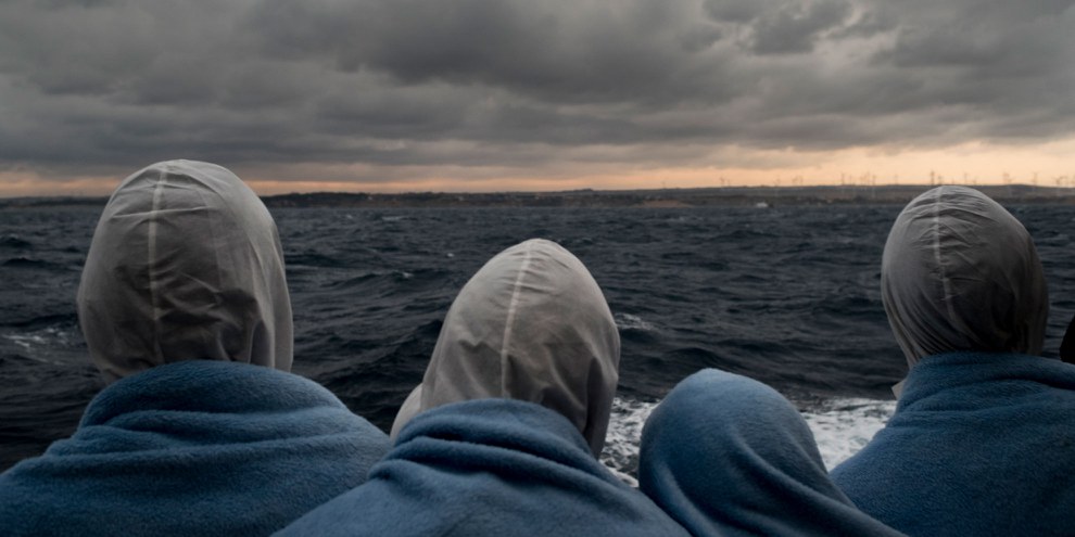 La peur d'être expulsé vers la Libye - les réfugiés en route pour l'Italie. © 2017 SOPA Images