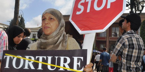 Action contre la torture organisée par AI Maroc, avril 2015 © AI 