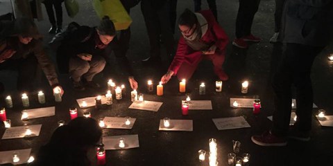 Veillée pour Alep à Berne, le 14 décembre 2016. © Amnesty International
