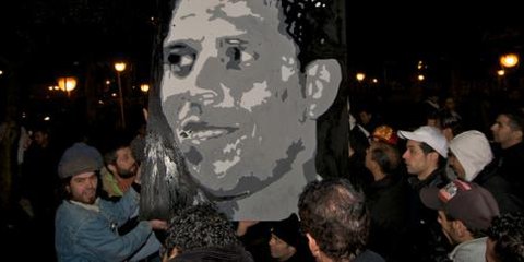 Mohamed Bouazizi, icône de la révolution tunisienne. © Christopher Belsten 