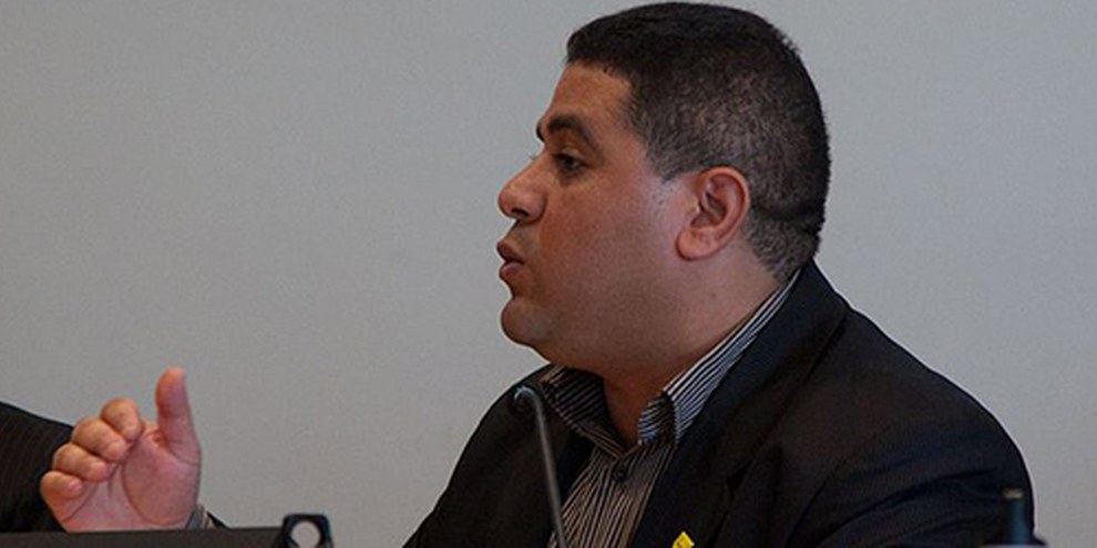 Lotfi Azzouz à l'Assemblée générale d'Amnesty Suisse. © AI