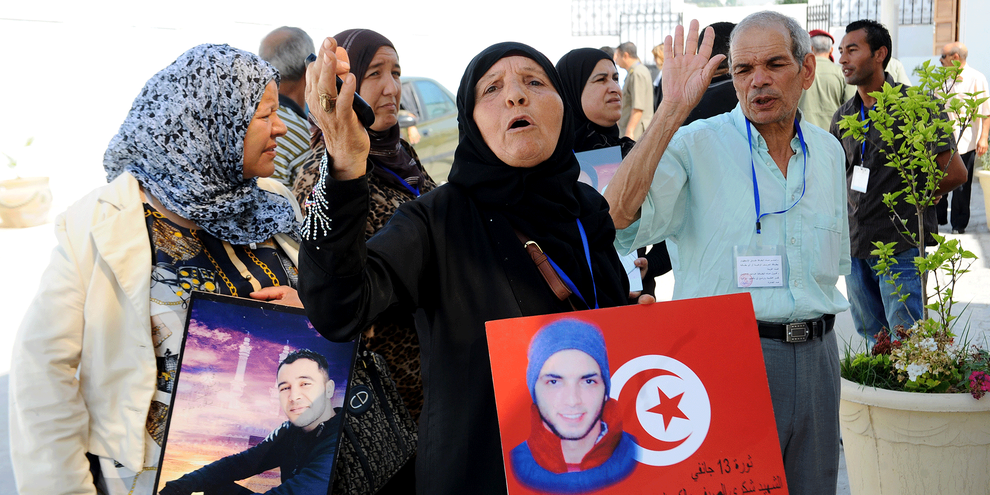 Cinq ans après la «révolution de jasmin», la Tunisie fait face à une nouvelle vague de répression brutale. © FETHI BELAID/AFP/Getty Images