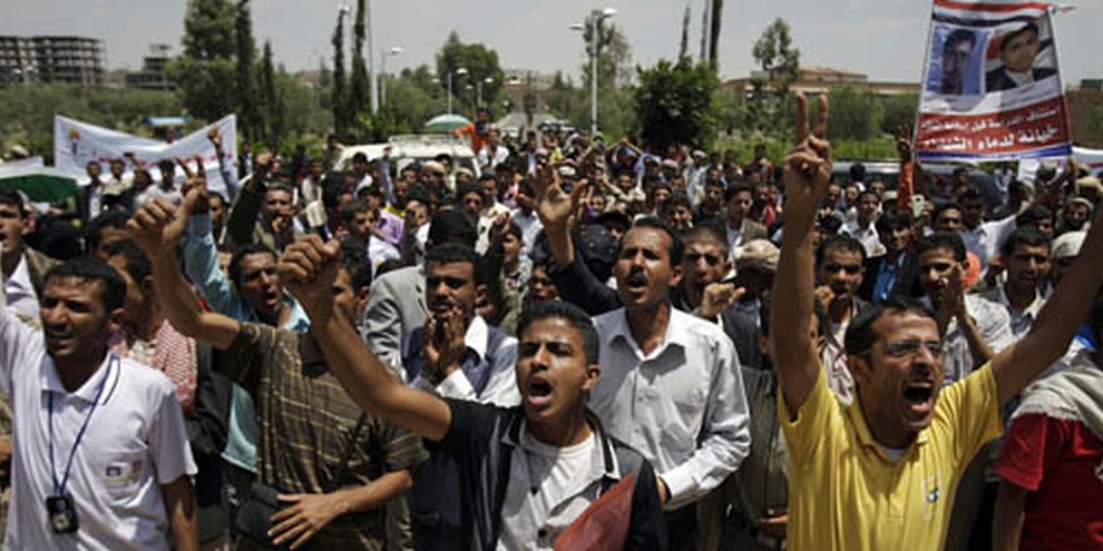 Les manifestations de 2011 ont ébranlé le pays, comme ici à Sanaa. © APGraphicsBank