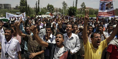 Les manifestations de 2011 ont ébranlé le pays, comme ici à Sanaa. © APGraphicsBank