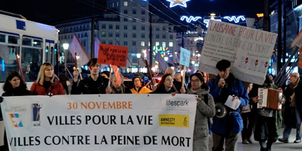 Lausanne, Villes pour la vie, villes contre la peine de mort en 2016. © santegidio.ch