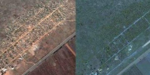 Des photos prises par satellite de Porta Farm. © DigitalGlobe, Inc.