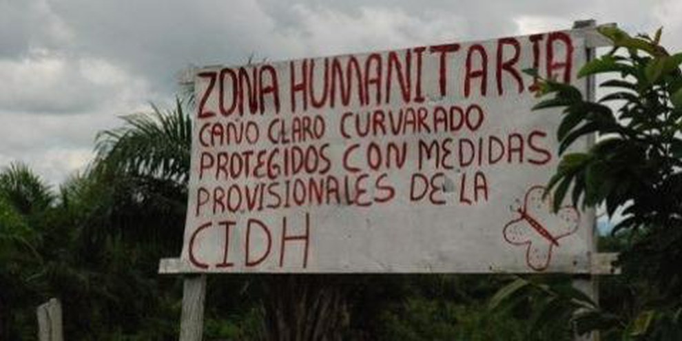 «Zone humanitaire de Caño Claro, protégée par des mesures provisionnelles de la Cour interaméricaine des droits de l’homme»