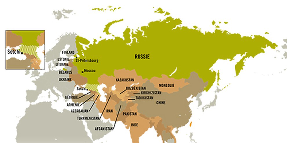 La masse euroasiatique que représente la Russie explique le désir des puissances occidentales de maintenir des relations avec le pays .
