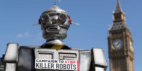 Neuf États appellent à une interdiction préventive des systèmes d'armes autonomes et soixante-cinq ont exprimé des préoccupations à leurs propos, dont la Suisse. © Oli