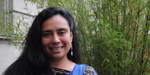 Karmen Ramírez Boscán dénonce la mainmise des multinationales sur les terres wayúu au nord de la Colombie © Candice Georges