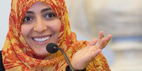 Tawakkol Karman a reçu le prix Nobel de la paix pour sa lutte non violente en faveur de la sécurité des femmes en 2011. © DR
