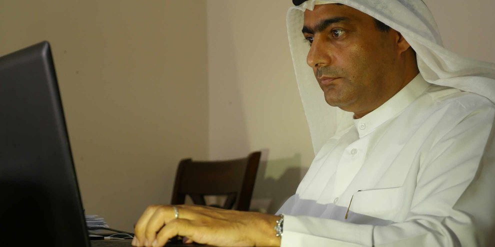 L’activiste émirati Ahmed Mansoor est, en 2011 déjà, la cible d’un logiciel malveillant qui siphonne les données de son ordinateur.© Martin Ennals Foundation