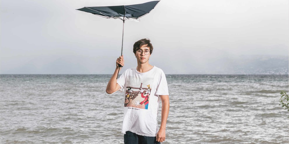 Hamza, le gymnasien de Morges, se bat pour le climat, mais également pour les migrant·e·s. ©Nicolas Schopfer