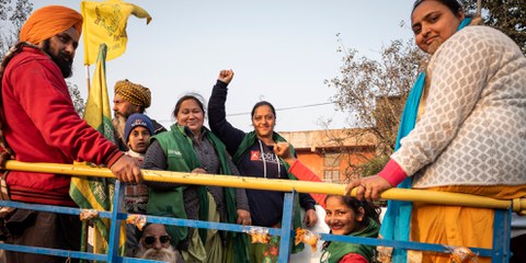 Une vague de manifestations a secoué l'Inde cette année. Ici, on proteste contre la réforme agricole. © Ern Jones