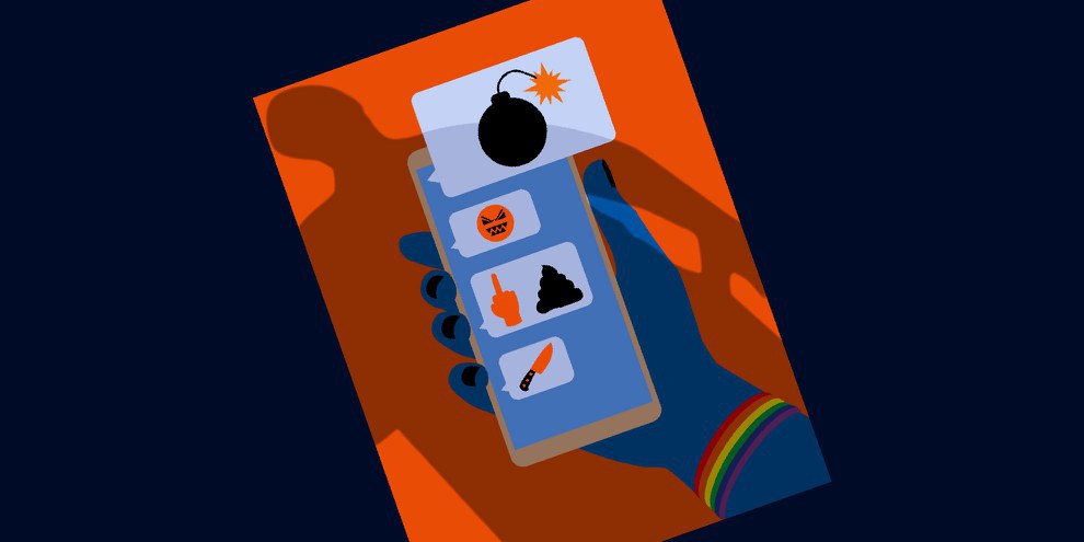 Les personnes LGBTQIA+ reçoivent souvent des commentaires insultants ou transphobes en ligne. © muellerluetolf.ch/Samira Oschounig