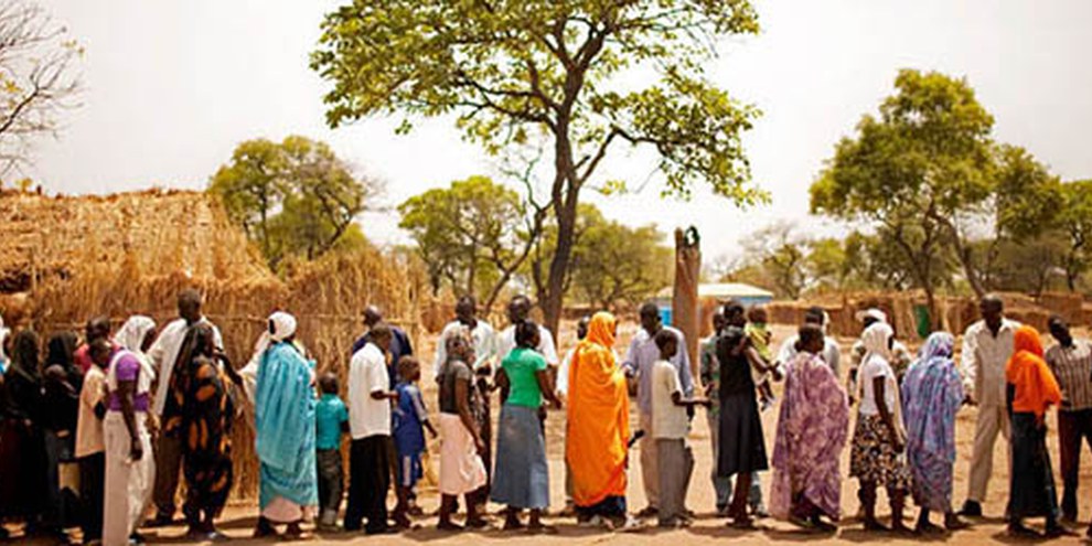 Réfugiés Nuba dans le camp de Yida, au Soudan du Sud, avril 2012. © Pete Muller