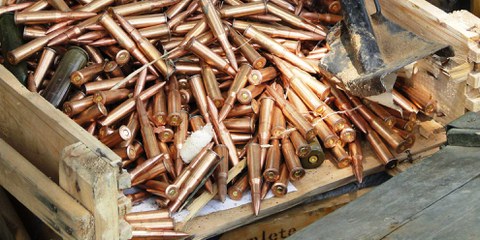 Boîte de munitions au Soudan © Amnesty International