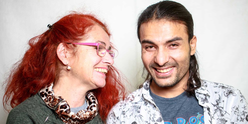 Karin Volken et Sohail Khan Ajab. © Petar Mitrovic