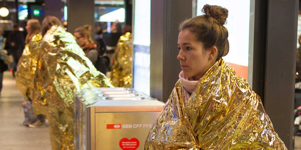 Des activistes d'Amnesty ont réalisé des actions dans toute la Suisse en faveur de la protection des réfugiés. © Amnesty International