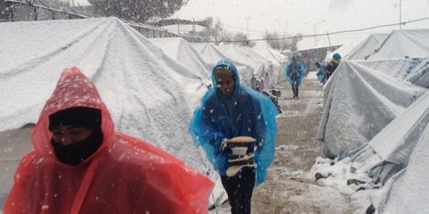 Moira, en Grèce, janvier 2017. © Ihab Abassi/MSF