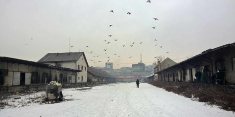 Nombre de réfugiés et de migrants dorment dans la rue dans des entrepôts abandonnés au centre de Belgrade, en Serbie, où les températures peuvent descendre jusqu'à - 20. ©AI