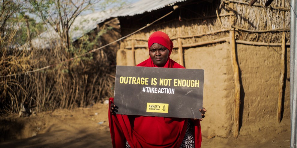 Leila dans un camp au Kenya. © Amnesty International/Magnum Photos