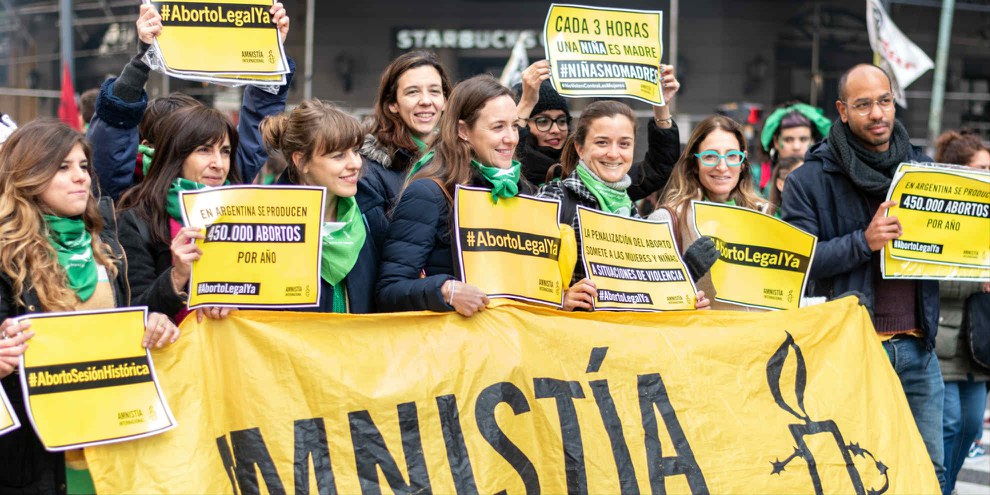 Manifestation pour la légalisation de l'interruption volontaire de grossesse en Argentine. © AI / Demian Marchi