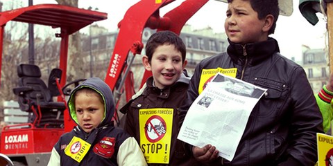 En avril 2013 avait lieu l'événement «Stop aux expulsions forcées» © Magali F. Fouquet