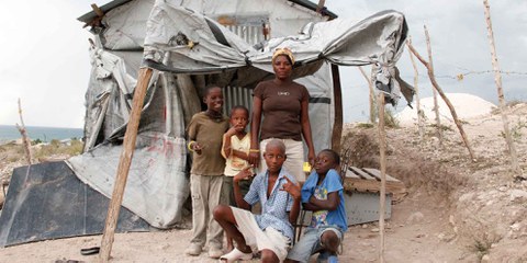Le village «Grace de Dieu» en Haïti. © Amnesty International