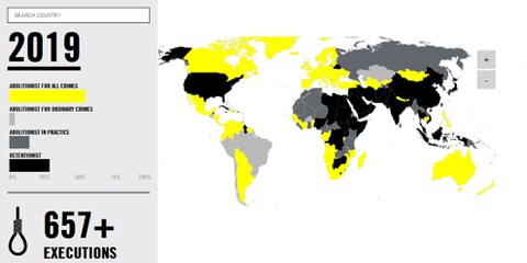 Statistiques sur la peine de mort dans le monde