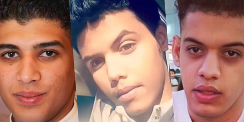 Abdullah al-Darazi, Abdullah al-Huwaiti et Jalal Labbad peuvent être exécutés à tout moment. La justice saoudienne les a condamnés à la peine de mort alors qu'ils étaient mineurs au moment des faits qu'on leur reproche. Les aveux ont été obtenus sous la torture. © Amnesty International