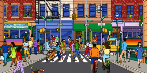 Des milliers de volontaires du monde entier ont participé à l'enquête et ont localisé plus de 15 000 caméras de surveillance à diverses intersections de New York. © Eliana Rodgers