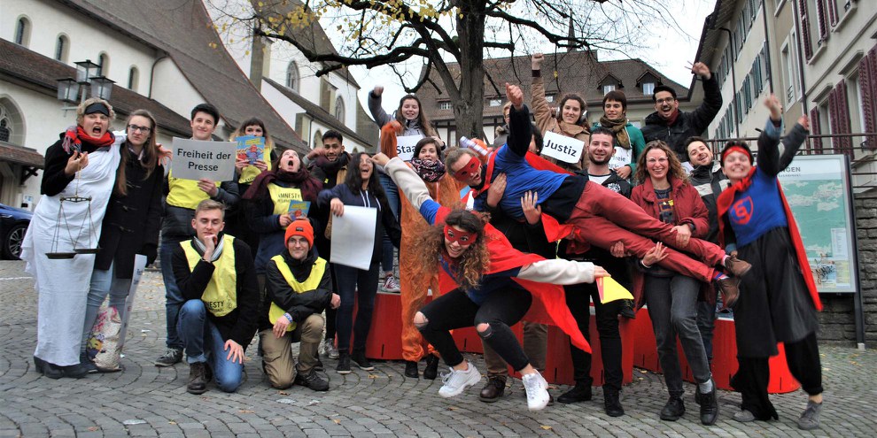 Action lors de la rencontre spéciale 2018 © Amnesty International