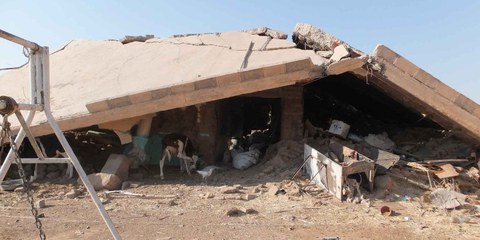 Ridotto in macerie: il villaggio di Husseinija nella parte nord-orientale della Siria. © Amnesty International
