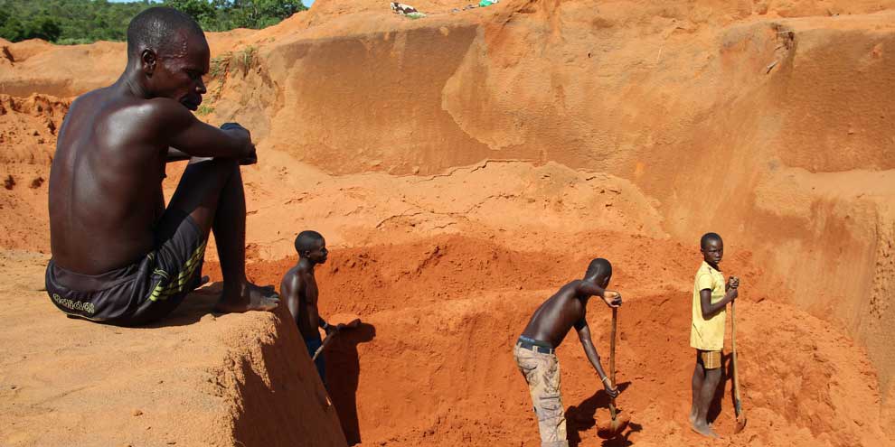 Miniera nella regione di Carnot, Repubblica Centrafricana, maggio 2015. © Amnesty International