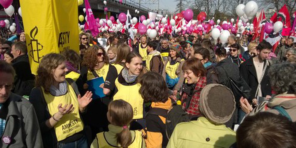 Giornata internazionale delle donne, Berna.  © Amnesty International