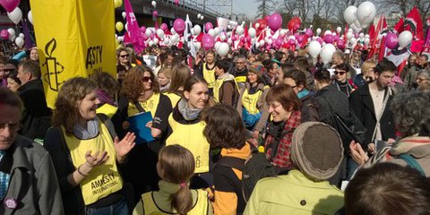 Giornata internazionale delle donne, Berna.  © Amnesty International