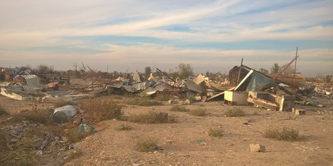 Il villaggio di Maktab Khaled, vicino a Kirkuk, è stato raso al suolo. © Amnesty International