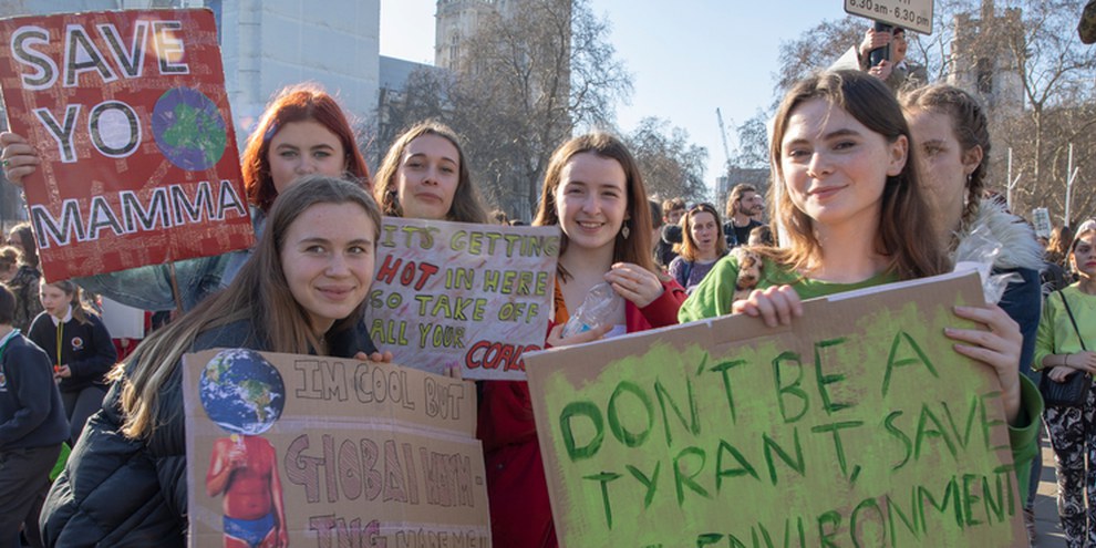 Londra, 15 febbraio 2019: un gruppo di studentesse chiede di agire © Amnesty International