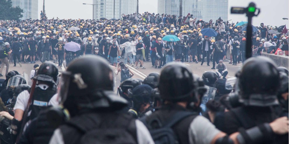 A Hong Kong i disordini sono scoppiati nell’aprile 2019, quando i manifestanti sono scesi per strada per chiedere al governo di ritirare la controversa proposta di modifca alla legge sull’estradizione. ©Jimmy Lam @everydayaphoto