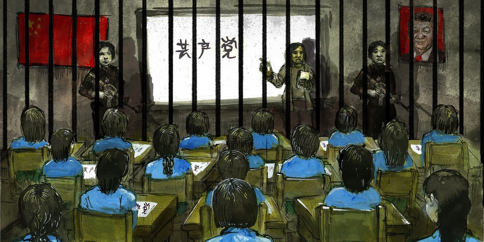 Il rapporto delle Nazioni Unite riconosce il grande numero di detenzioni arbitrarie messe in atto da Pechino nello Xinjiang. © Molly Crabapple